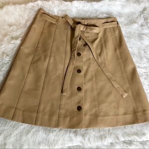 NWT J.O.A. Carmel Color Leather Skirt.
